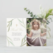 Foliage Foto Eerste Heilige Communie Hartelijk dan Kaart (Staand voorkant)