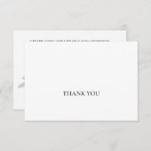 Foliage Funeral Bereavement Modern Font Bedankkaart (Voorkant / Achterkant)