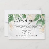 Foliage Funeral Food Hartelijk dank Bedankkaart (Voorkant)