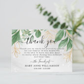 Foliage Funeral Food Hartelijk dank Bedankkaart (Staand voorkant)