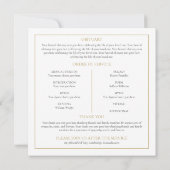 Foliage Funeral Memorial Order of Service Programm (Achterkant)