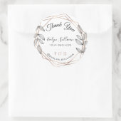 Foliage Geometric Lijst Hartelijk dank Ronde Sticker (Tas)
