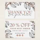 Foliage geometrisch lijst dankzij de kortingskaart visitekaartje (Voorkant /achterkant)