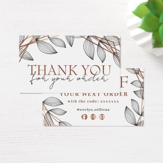 Foliage geometrisch lijst dankzij de kortingskaart visitekaartje (Bureau)
