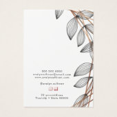 Foliage geometrische lijst ketting display kaart (Achterkant)