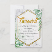 Foliage Glitter die Cowerker afhaalkaart achterlaa Bedankkaart (Voorkant)