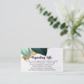 Foliage Glitter Honeymoon Fund Kaart (Staand voorkant)