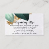 Foliage Glitter Honeymoon Fund Kaart (Voorkant)