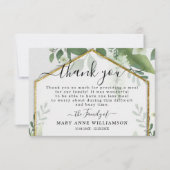 Foliage Gold Glitter Funeral Food Hartelijk dank! Bedankkaart (Voorkant)