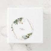 Foliage & Goud Monogram Bruiloft Dank u Bedankjes Labels (In situ)