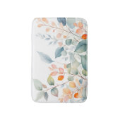 Foliage Green Blue Orange Leaves Badmat (Voorkant Verticaal)