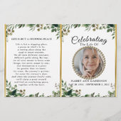 Foliage Greenery Foto Celebration of Life Programm (Voorkant)