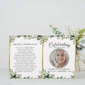 Foliage Greenery Foto Celebration of Life Programm (Staand voorkant)