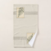 Foliage Greenery Leaf Neutral Beige Bad Handdoek (Handdoek)