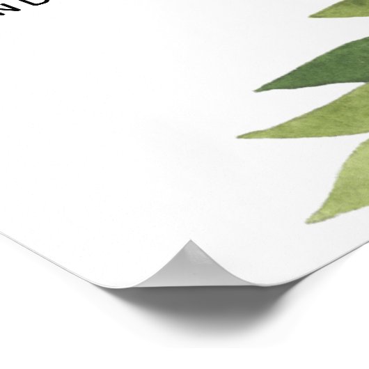 Foliage greenery leaf Social media bruiloft hashta Poster