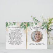 Foliage Greenery Photo Life Celebration Programme (Staand voorkant)