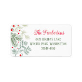 Foliage Greenery Vakantieadres Label (Voorkant)