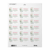 Foliage Greenery Vakantieadres Label (Full Sheet)
