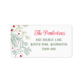 Foliage Greenery Vakantieadres Label (Voorkant)