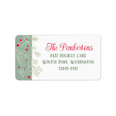 Foliage Greenery Vakantieadres Label (Voorkant)