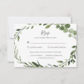 Foliage Greenery Wedding RSVP Kaart (Voorkant)