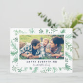 Foliage Greeting Holiday Photo Merry Alles Feestdagenkaart (Staand voorkant)