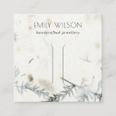 Foliage Handgemaakt papier textiel Haarklemscherm Vierkante Visitekaartje (Voorkant)
