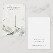 Foliage Handgemaakt papier textiel Haarklemscherm Visitekaartje (Voorkant / Achterkant)