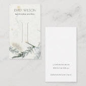 Foliage Handgemaakt papier textiel Haarklemscherm Visitekaartje (Voorkant / Achterkant)