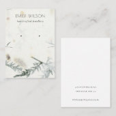 Foliage Handmade Paper Texture Earning Ketting Visitekaartje (Voorkant / Achterkant)