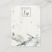 Foliage Handmade Paper Texture Earning Ketting Visitekaartje (Voorkant)