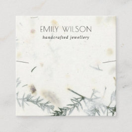 Foliage Handmade Paper Texture Ketting Display Vierkante Visitekaartje