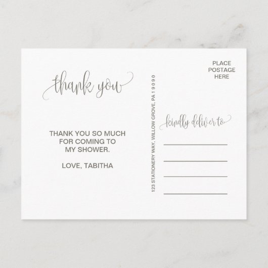 Foliage Hartelijk dank Briefkaart (Achterkant)