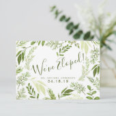 Foliage Heart Botanical Weddenschap Elopement Aankondiging (Staand voorkant)