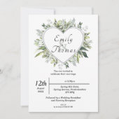 Foliage Heart Wedding Uitnodiging (Voorkant)