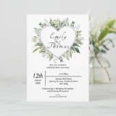Foliage Heart Wedding Uitnodiging (Staand voorkant)
