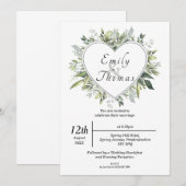 Foliage Heart Wedding Uitnodiging (Voorkant / Achterkant)
