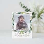 Foliage Holiday maakt kerstfoto Briefkaart (Staand voorkant)