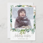 Foliage Jaar in Review kerstfoto Feestdagenkaart (Voorkant)