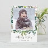 Foliage Jaar in Review kerstfoto Feestdagenkaart (Staand voorkant)