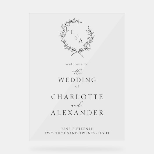 Foliage Krans, Fine Art Acryl Bord (Voorkant)