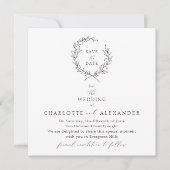  Foliage Krans, Fine Art Bewaar de datum Kaart (Voorkant)