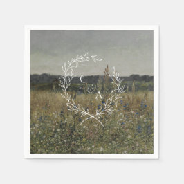  Foliage Krans, Fine Art geïnspireerd Servet