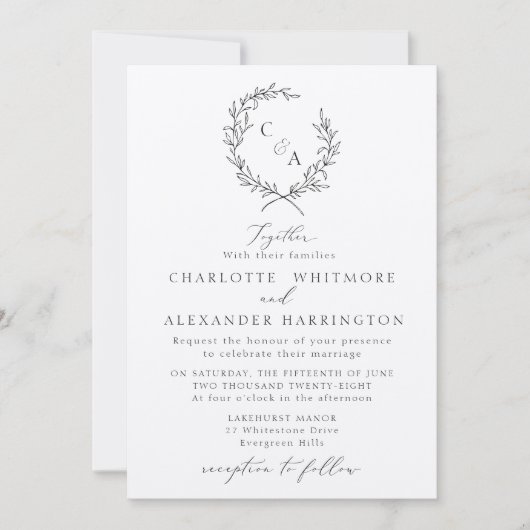 Foliage Krans, Fine Art Kaart (Voorkant)