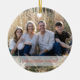 Foliage Krans Foto Vrolijk & Bright Holiday Keramisch Ornament