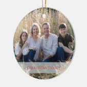 Foliage Krans Foto Vrolijk & Bright Holiday Keramisch Ornament (Links)