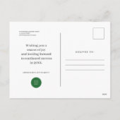 Foliage krans op hout | Prettige kerstgroet Feestdagenkaart (Achterkant)