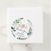 Foliage krans Safari Baby shower Rond Bedankjes Labels (In situ)