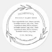 Foliage Leaf Ingredients Product Label Stickers (Voorkant)