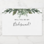 Foliage Leaf Lijst Bridesmaid Candle Label Voedselcontainer Etiket (Enkel label)